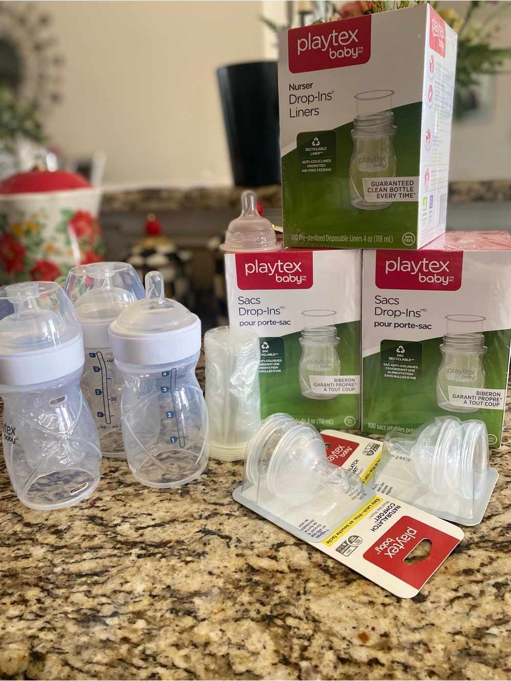 Playtex Nurser Bottles with Drop In Liners Bundle New
